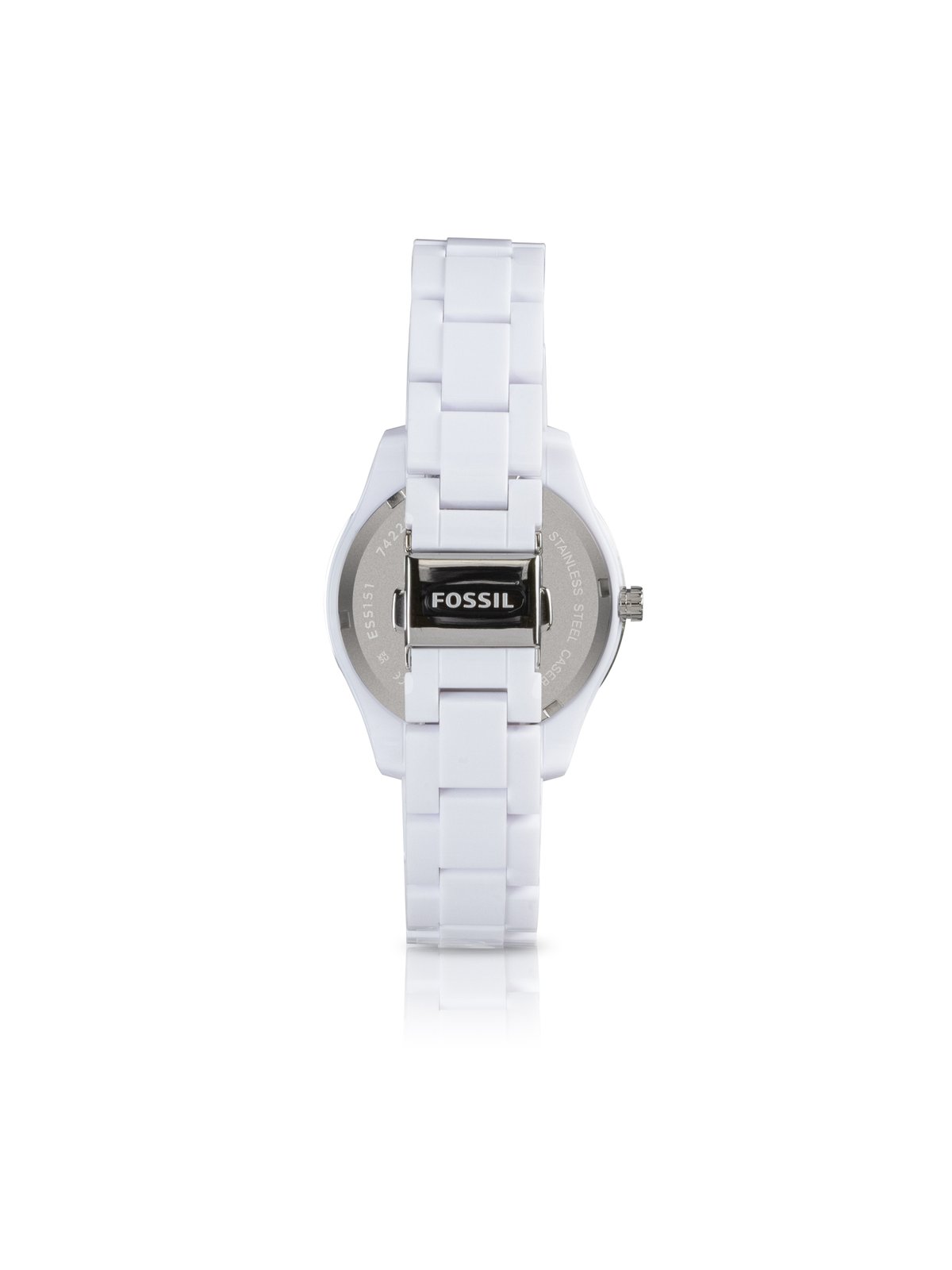 Fossil Stella ES5151 Elegant Japanese Movement Fashionable Stella  Multifunction White Castor Oil Watch