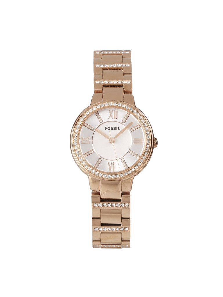 Virginia ES3284 Elegant Japanese Movement Fashionable Virginia Rose-Tone Stainless Steel Watch - Rose-Gold