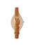 Women's ES5215 Brown Carlie Mini Quartz Stainless Steel and Eco Leather Three-Hand Watch