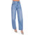 Double High Waist Band Barrel Jeans In Weston