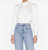 Foldover Mock Neck Blouse - Off White