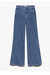 Le Slim Palazzo Jeans In Blue - Blue