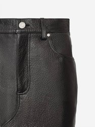 Long Leather Skirt