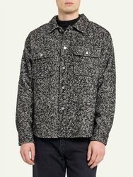 Men's Tweed Textured Overshirt Jacket