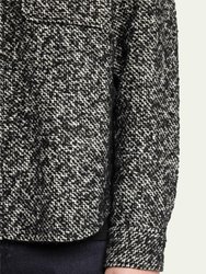 Men's Tweed Textured Overshirt Jacket