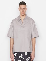Poplin Shirt Jacket - Light Grey