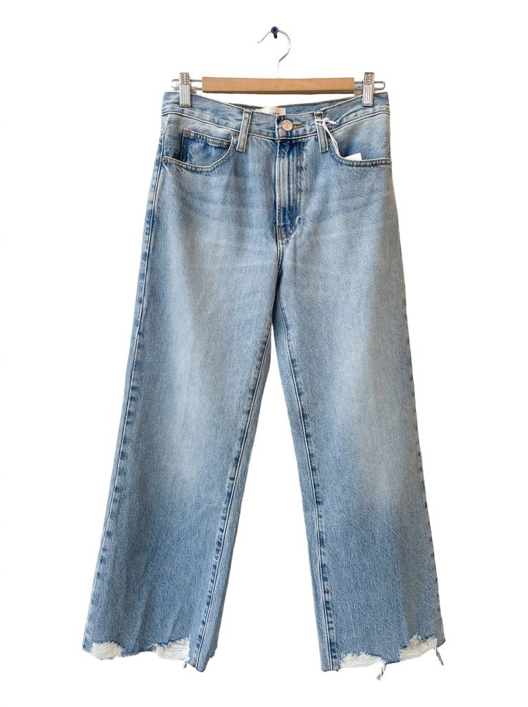 The Relaxed Straight Raw Fray Jeans In Divine Modern Chew