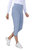 Button-Detail Capri Pant In Blue/white - Blue/White