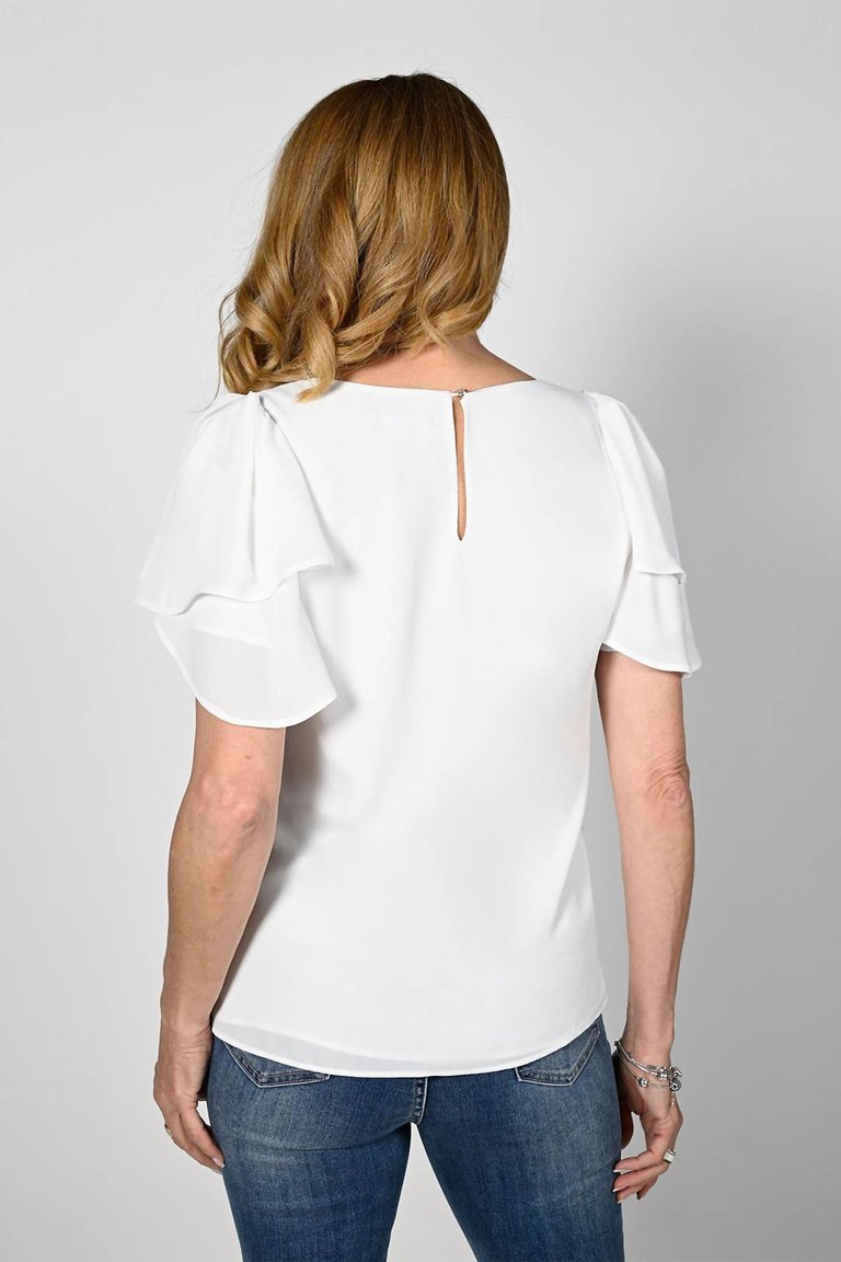 Flutter Sleeve Shell Top