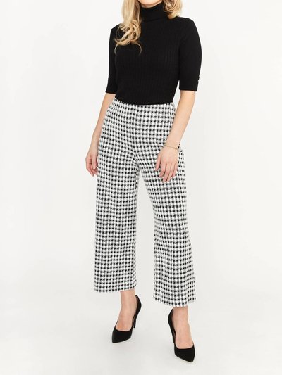 Frank Lyman Houndstooth Wide Leg Pant In Black/Off White product
