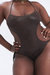 Bikinis Celeste Leather Look Monokini One Piece Swim In Cocoa