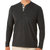 Bamboo Flex Henley In Heather Black - Heather Black