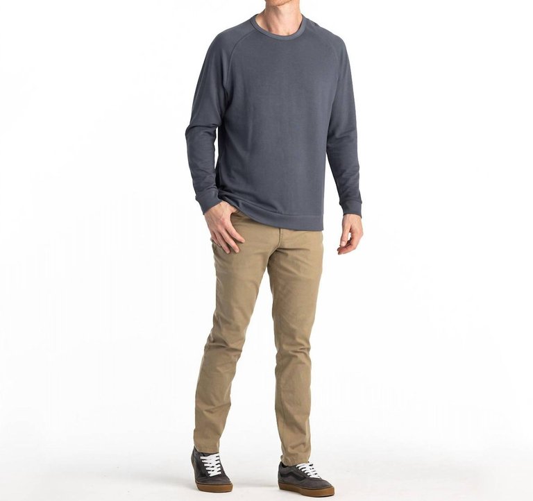 Bamboo Lightweight Fleece Crew Sweatshirt In Storm Cloud