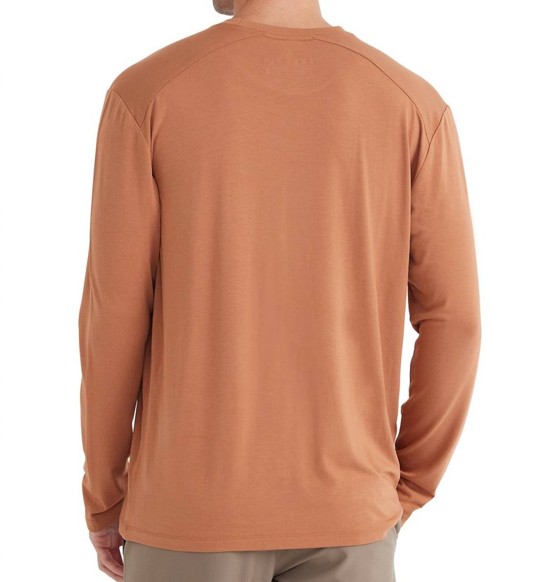 Bamboo Midweight Long Sleeve Top In Desert Sun