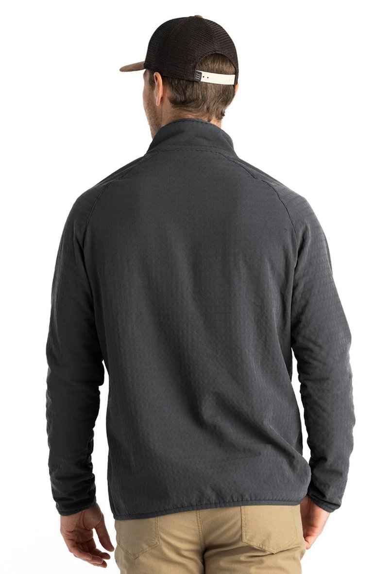 Gridback Fleece Jacket In Black Sand