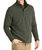 Gridback Fleece Snap Pullover Sweatshirt In Dark Olive