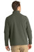 Gridback Fleece Snap Pullover Sweatshirt In Dark Olive