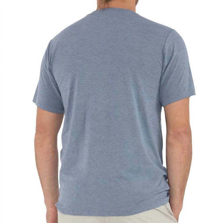 Men's Bamboo Flex Pocket Tee In Heather Blue