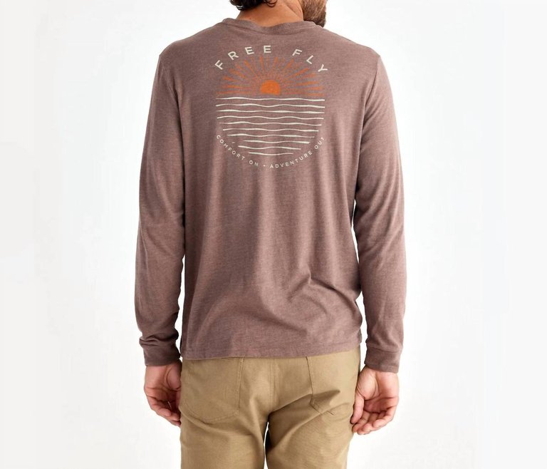 Men's Daybreak Long Sleeve Top In Heather Mustang