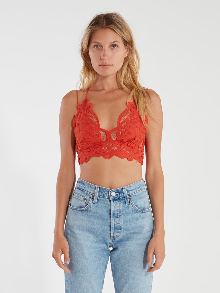 Adella Crochet Lace Bralette - Burnt Orange