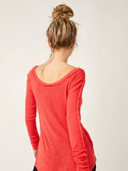 Cabin Fever Top - Red Pop