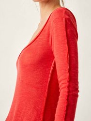 Cabin Fever Top - Red Pop