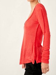 Cabin Fever Top - Red Pop