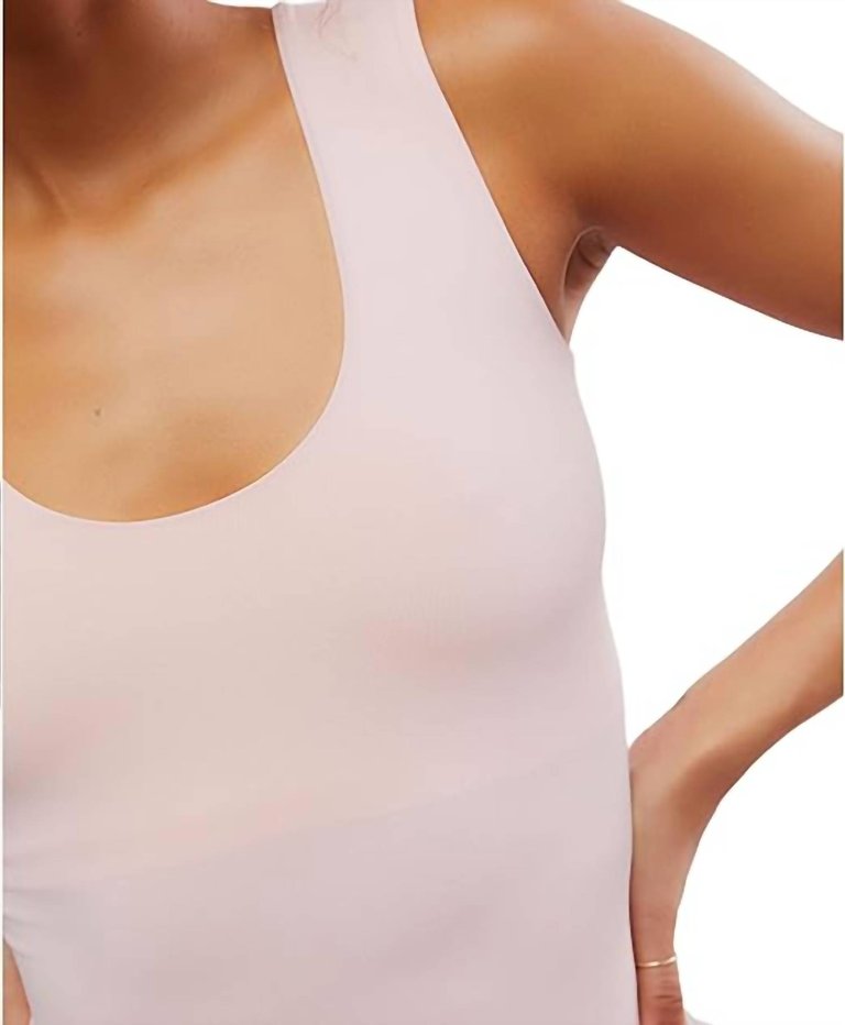 Clean Lines Muscle Cami In Pink Salt