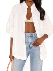 Cool & Clean Solid Button Down Shirt - White Combo