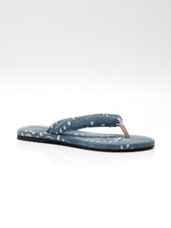 Es Verdra Organic Cotton Thong Sandals - Azure