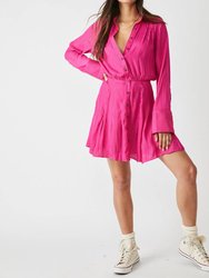 Everly Shirtdress - Pink Phenom