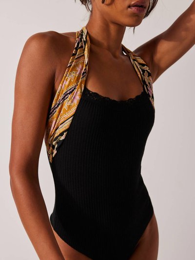 Free People Eyes For You Halter Bodysuit In Black product