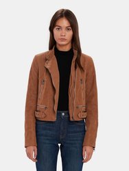 Fenix Vegan Moto Jacket - Brown