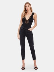 First Call Lace Neckline Bodysuit 