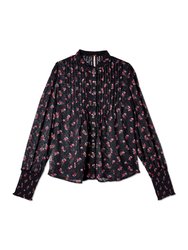 Flowers in December Long Sleeve Blouse