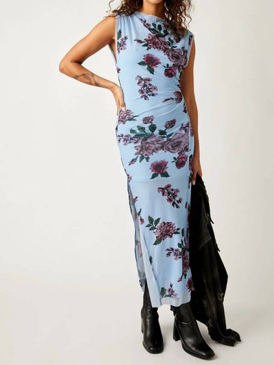 Free People Free People Carmel Floral Mesh Dress In Blue Combo product