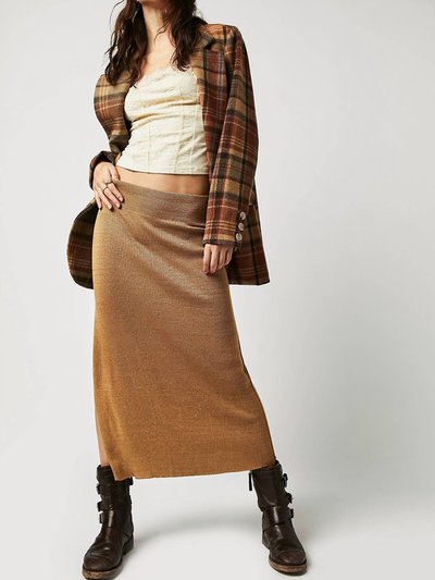 Free People Golden Hour Midi Skirt In Apple Pie Combo product