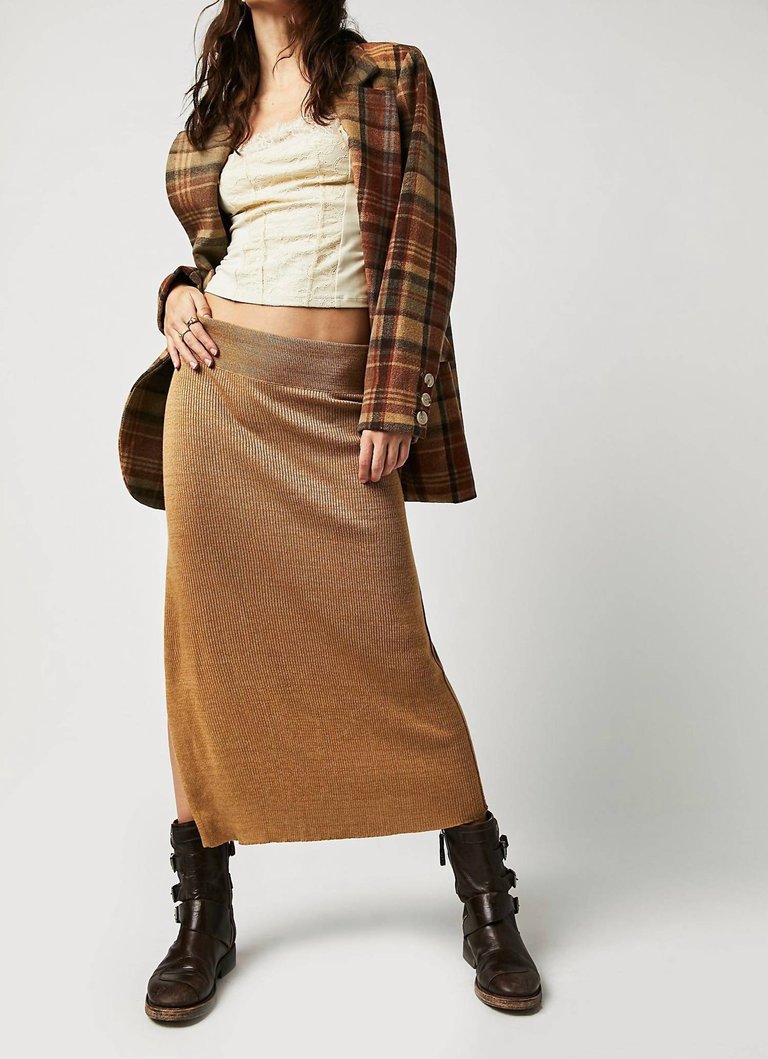 Golden Hour Midi Skirt In Apple Pie Combo - Apple Pie Combo