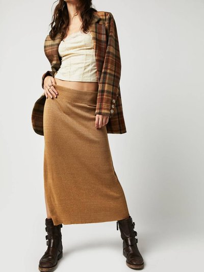 Free People Golden Hour Midi Skirt In Tan product