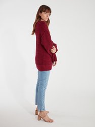 High Hopes Marbled Rib Knit Cardigan Sweater