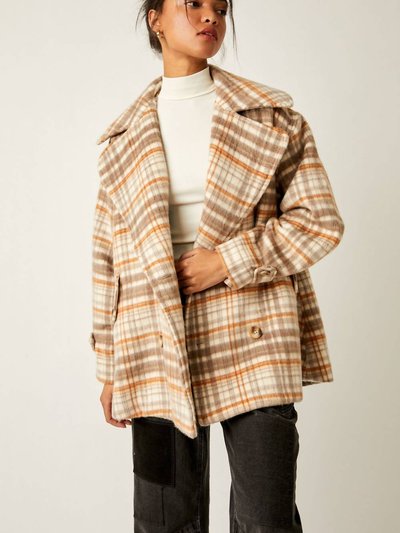 Free People Highlands Wool Peacoat In Brown product