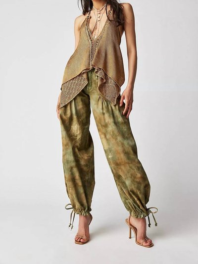 Free People Lotus Jean Tie Dye In Golden Green product