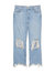 Maggie Mid Rise Distressed Straight Jeans