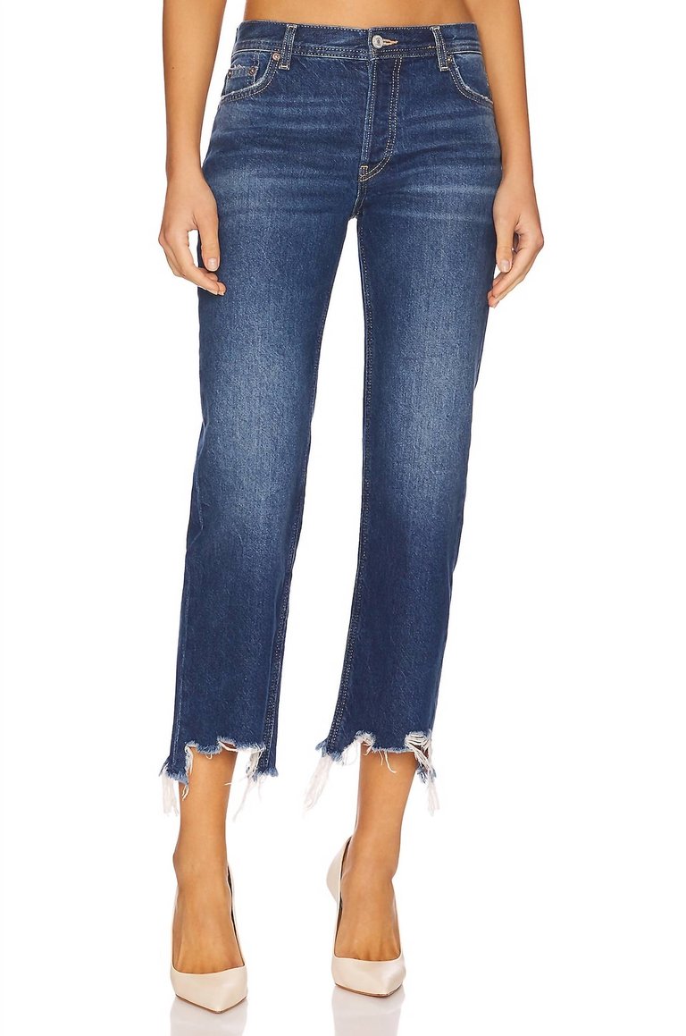 Maggie Mid Rise Straight Jeans - Rolling River