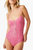 Night Rhythm Corset Bodysuit In Lucky Pink - Lucky Pink