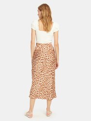 Normani Bias Printed Midi Skirt