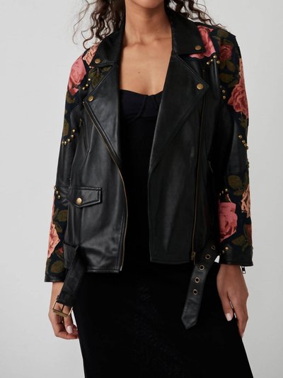 Free People Rebel Rose Moto Jacket In Black product