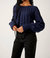 Sandre Pullover Top In Navy - Navy