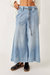 Sheer Luck Belted Crop Wide Leg Jeans In Blue