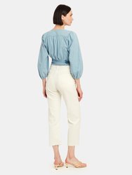 Sophie Denim Wrap Crop Top